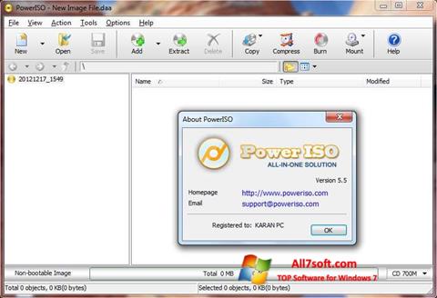 Screenshot PowerISO untuk Windows 7