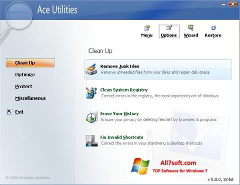 Screenshot Ace Utilities untuk Windows 7