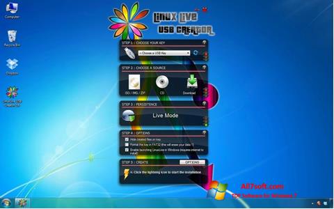 Screenshot LinuxLive USB Creator untuk Windows 7