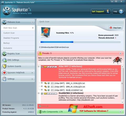 Screenshot SpyHunter untuk Windows 7