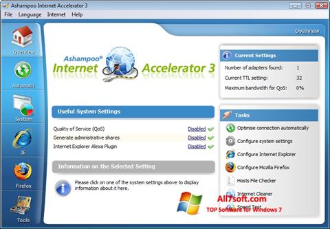 Screenshot Ashampoo Internet Accelerator untuk Windows 7