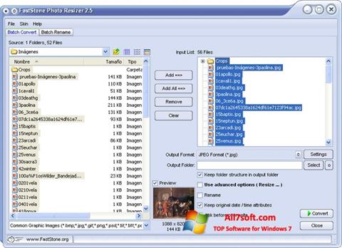 Screenshot FastStone Photo Resizer untuk Windows 7