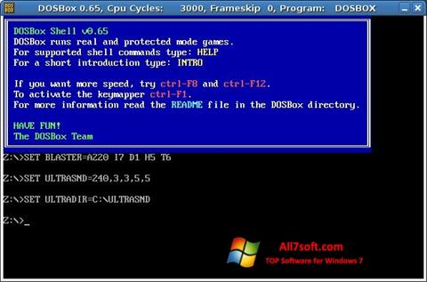 Screenshot DOSBox untuk Windows 7