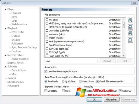 Screenshot Combined Community Codec Pack untuk Windows 7