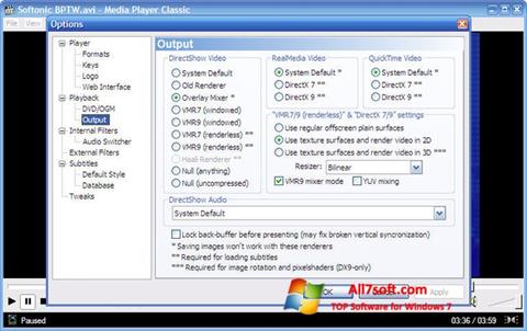 Screenshot Media Player Classic untuk Windows 7