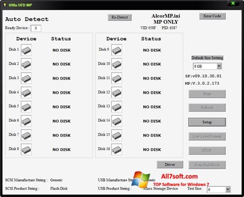 Screenshot AlcorMP untuk Windows 7