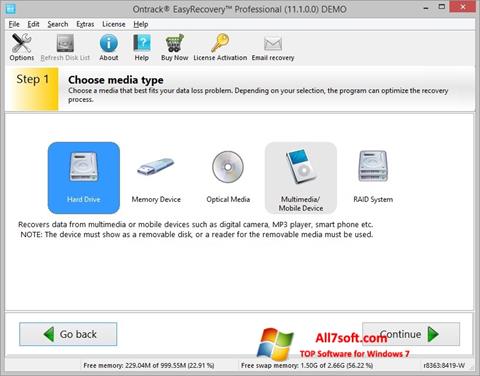 Screenshot EasyRecovery Professional untuk Windows 7
