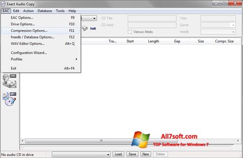 Screenshot Exact Audio Copy untuk Windows 7