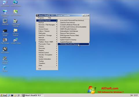 Screenshot Hirens Boot CD untuk Windows 7