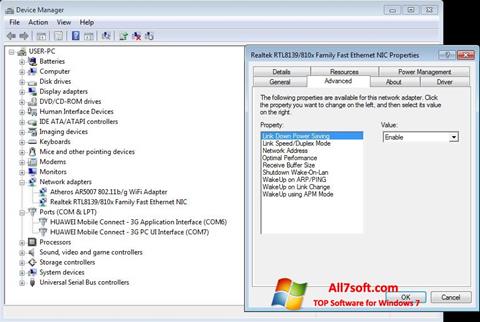 Screenshot REALTEK RTL8139 untuk Windows 7