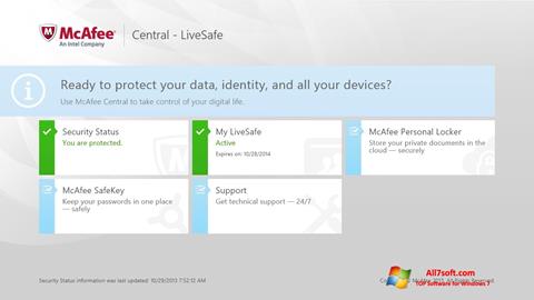 Screenshot McAfee LiveSafe untuk Windows 7