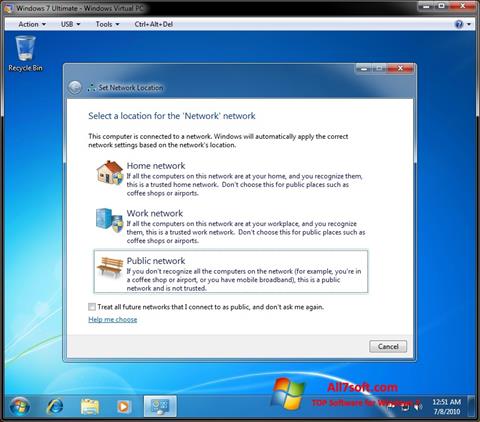 Screenshot Windows Virtual PC untuk Windows 7