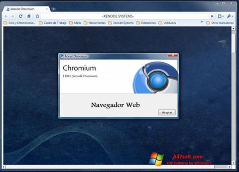 Screenshot Chromium untuk Windows 7