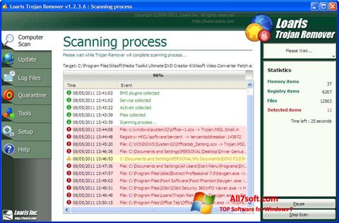 Screenshot Trojan Remover untuk Windows 7