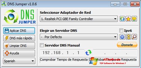 Screenshot DNS Jumper untuk Windows 7