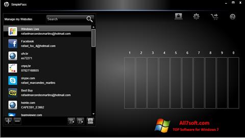 Screenshot HP SimplePass untuk Windows 7