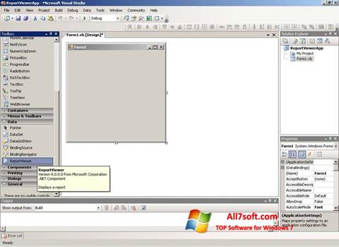 Screenshot Microsoft Visual Studio Express untuk Windows 7