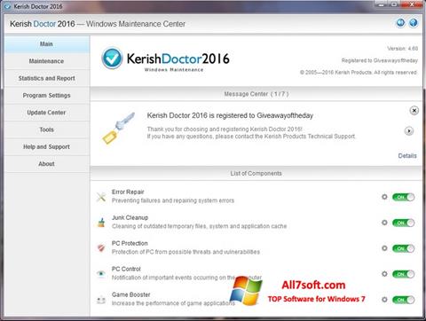 Screenshot Kerish Doctor untuk Windows 7