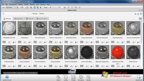 Screenshot KeyShot untuk Windows 7