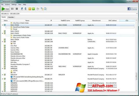 Screenshot Advanced IP Scanner untuk Windows 7