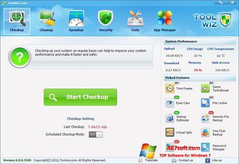 Screenshot Toolwiz Care untuk Windows 7