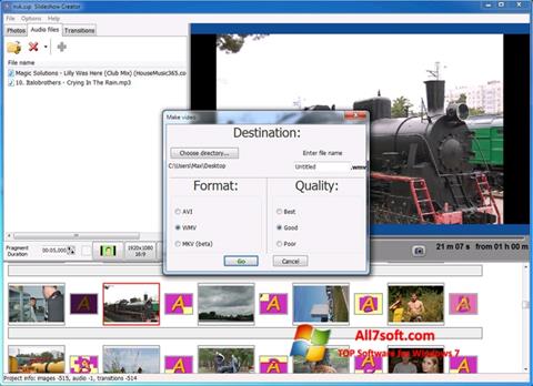 Screenshot Bolide Slideshow Creator untuk Windows 7