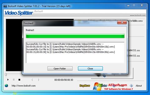 Screenshot Boilsoft Video Splitter untuk Windows 7