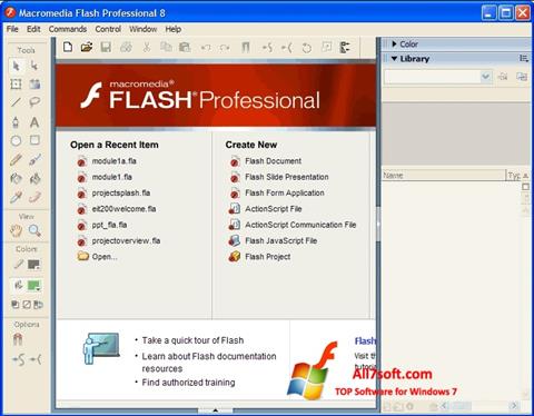 Screenshot Macromedia Flash Player untuk Windows 7