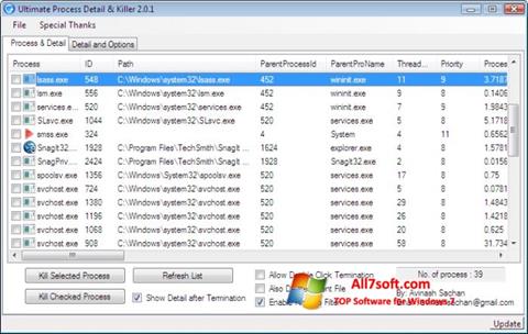 Screenshot Process Killer untuk Windows 7