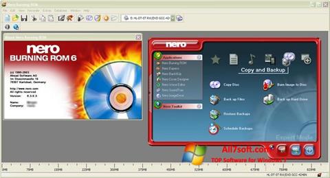 Screenshot Nero Burning ROM untuk Windows 7
