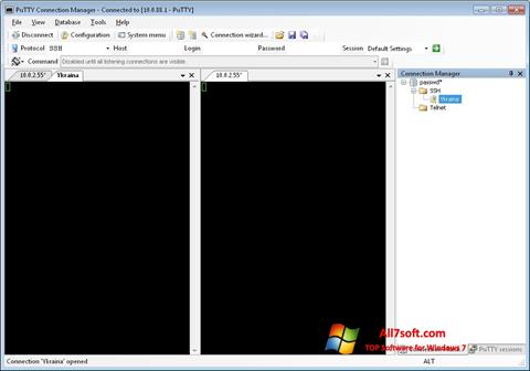 Screenshot PuTTY Connection Manager untuk Windows 7