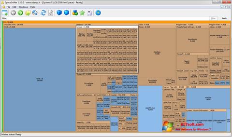 Screenshot SpaceSniffer untuk Windows 7