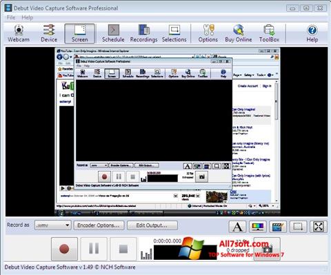 Screenshot Debut Video Capture untuk Windows 7