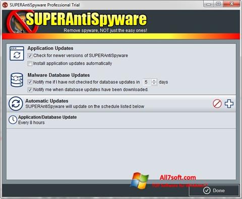 Screenshot SUPERAntiSpyware untuk Windows 7