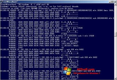 Screenshot TCPDUMP untuk Windows 7