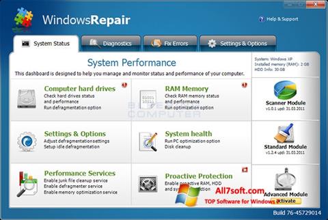 Screenshot Windows Repair untuk Windows 7