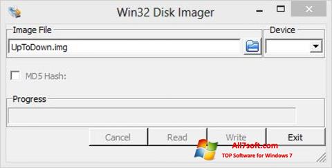 Screenshot Win32 Disk Imager untuk Windows 7