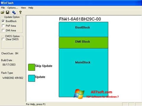 Screenshot WinFlash untuk Windows 7