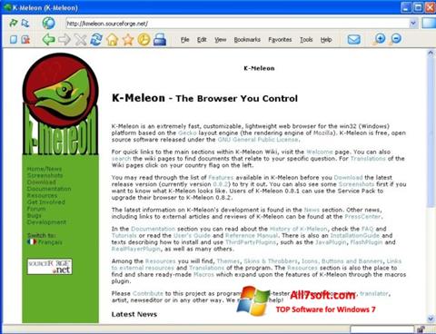 Screenshot K-Meleon untuk Windows 7