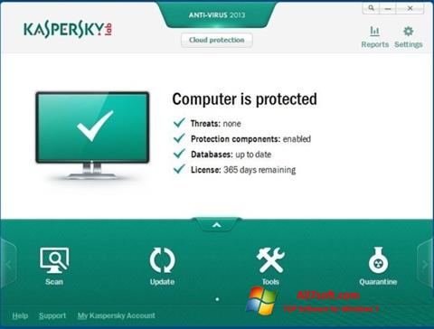 Screenshot Kaspersky untuk Windows 7