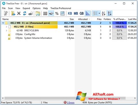 Screenshot TreeSize Free untuk Windows 7