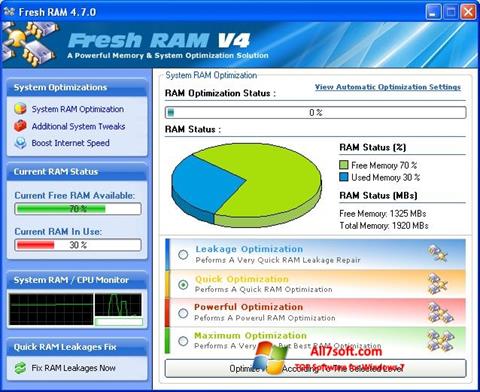 Screenshot Fresh RAM untuk Windows 7