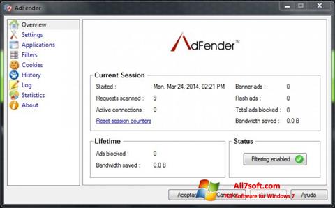 Screenshot AdFender untuk Windows 7