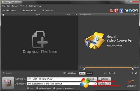 Screenshot Movavi Video Converter untuk Windows 7