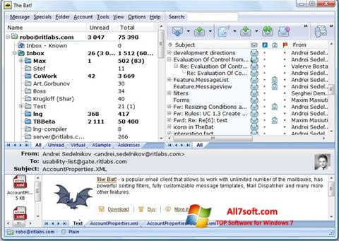 Screenshot The Bat! untuk Windows 7