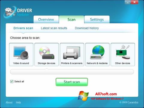 Screenshot Carambis Driver Updater untuk Windows 7