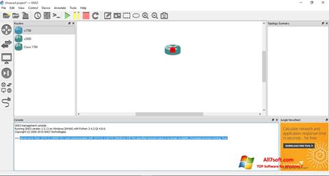 Screenshot GNS3 untuk Windows 7