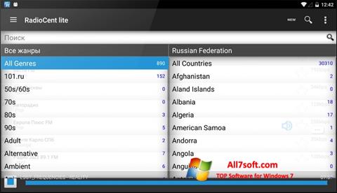 Screenshot Radiocent untuk Windows 7