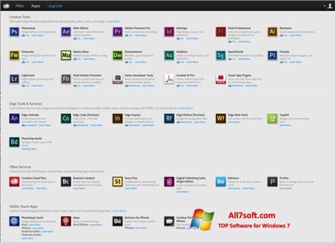 Screenshot Adobe Creative Cloud untuk Windows 7