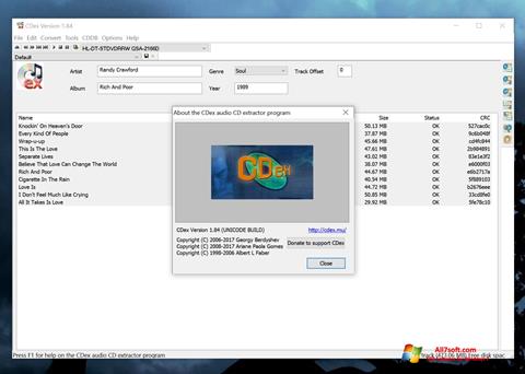Screenshot CDex untuk Windows 7